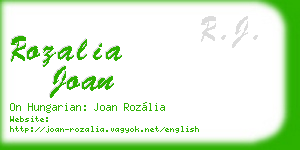 rozalia joan business card